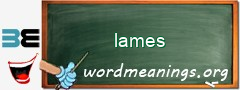 WordMeaning blackboard for lames